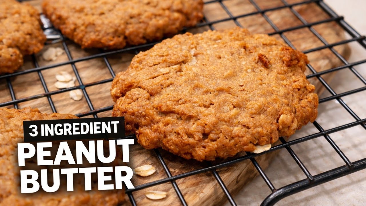 3 Ingredient Peanut Butter Cookies: The Easiest Treat Ever